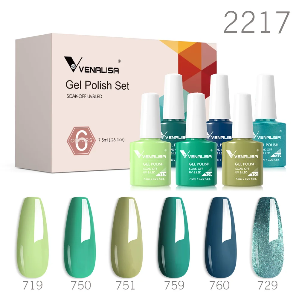 6-Piece HEMA-Free Jelly Pink Nude Gel Nail Polish Set - Soak-Off UV/LED Semi-Permanent Lacquer Collection