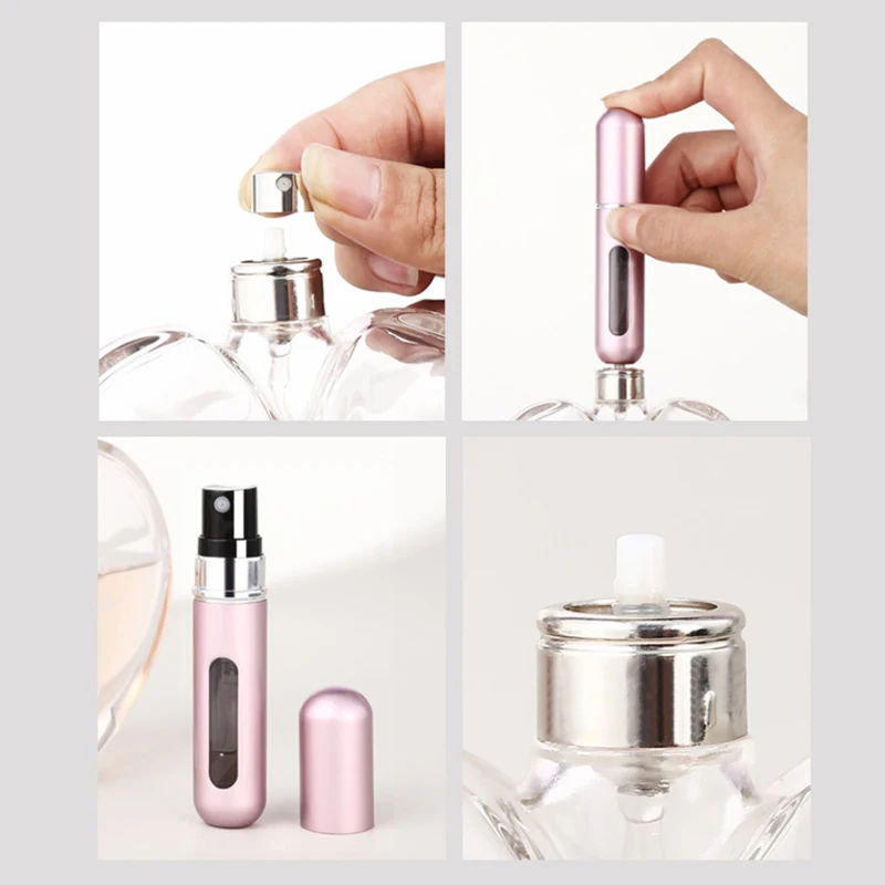 Refillable Perfume Bottle Mini Perfume Atomizer 5ml Portable Refillable Perfume Bottle With Spray Pump For Travel