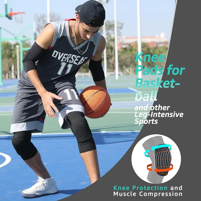 1 Pair Sports Knee Pads for Youth & Adult, Protective Compression Knee Sleeve for Basketball Volleyball Football Running Cycling 2