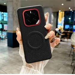 High-Quality Kona Leather Magnetic Key Protection Cover - Shockproof Bumper Case for Honor GT Pro (Black)