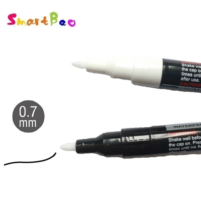 Waterproof Car Tyre Tire Paint Pen 5 Pack Acrylic White Permanent Marker  Water Based Ink White Paint Pens For Tire Glass Black - AliExpress