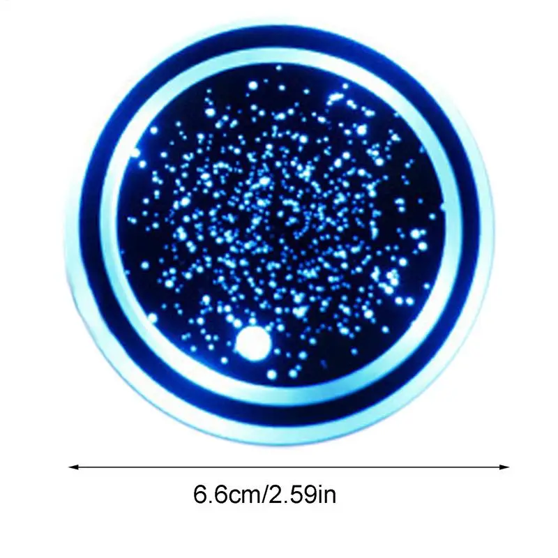 1PC 7 Colors Car LED Luminous Water Cup Pad Auto Cup Bottle Holder Coaster Anti-slip Pad Mats Interior Atmosphere Light Decor