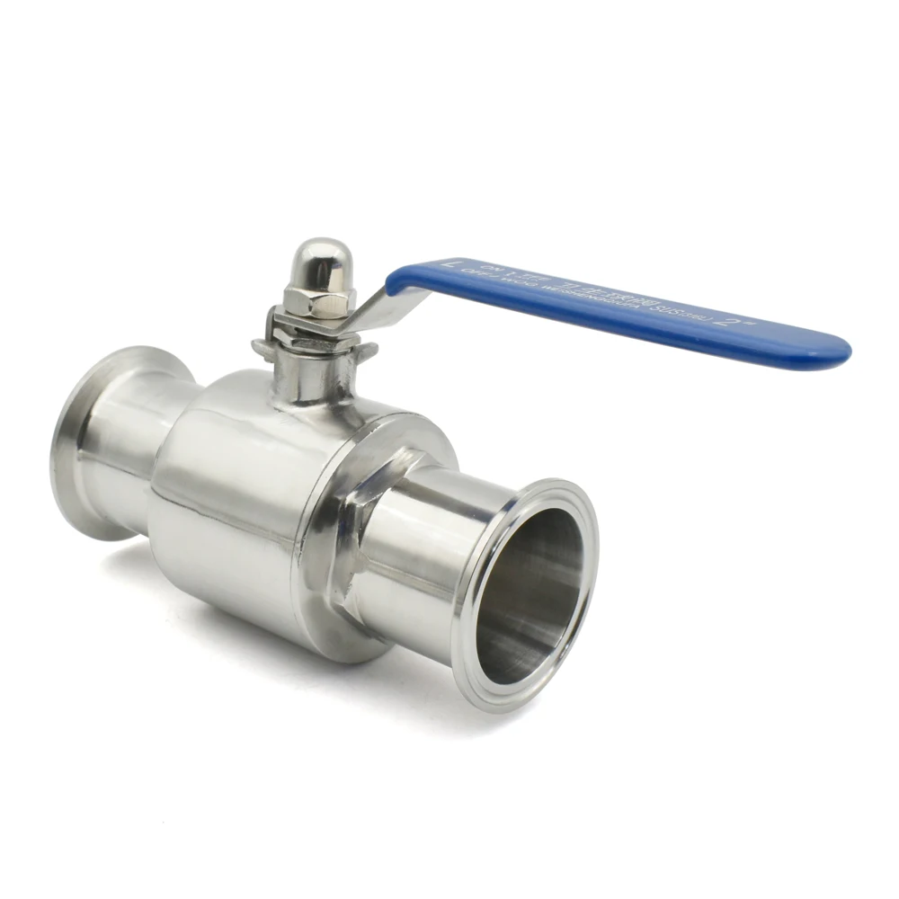 OD12.7-51mm 304/316L Stainless Steel Sanitary Grade Straight Through Fast Ball Valve With Three Clamps 25.4-64mm Self-made