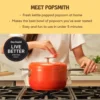 Popcorn Popper in Butter - 6 Quart Stovetop Popcorn Machine - Stainless Steel Popcorn Maker Compatible with All Stovetops 2
