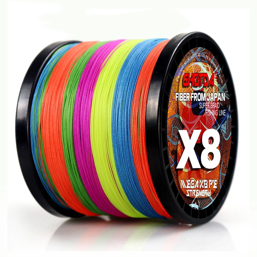 GHOTDA Original X8 Fishing Line 100M High Strength Smooth 8 Strands Pink  Multicolored Multifilament Lure Line Fishing Tools - AliExpress