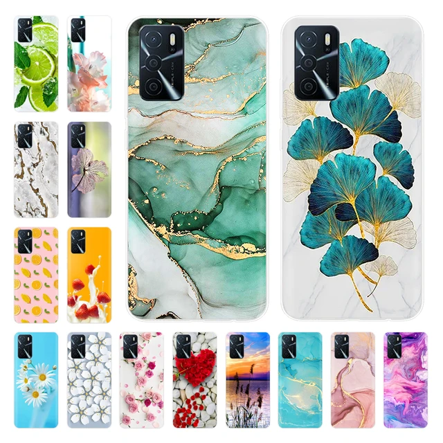 Funda para OPPO A54s, carcasa trasera de TPU suave de mármol a la moda para  OPPO A16, A16S, A54s, funda de teléfono A54 s