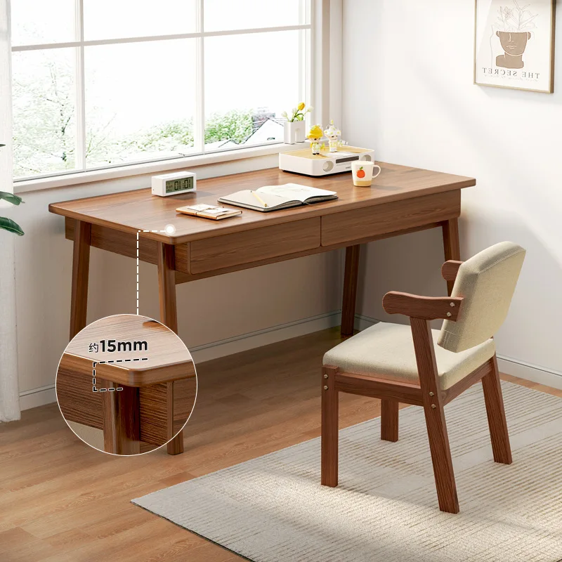 Simple Desk Computer Desk Desktop Solid Wood Legs Simple Desk Home Bedroom Female Student Study Writing Table