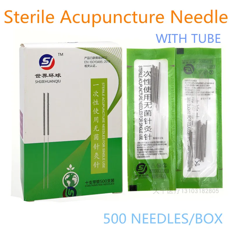 500pcs/pack Professional Medical Level Disposable Needle Disinfection Tube Needle Painless Wholsale Sterile Acupuncture