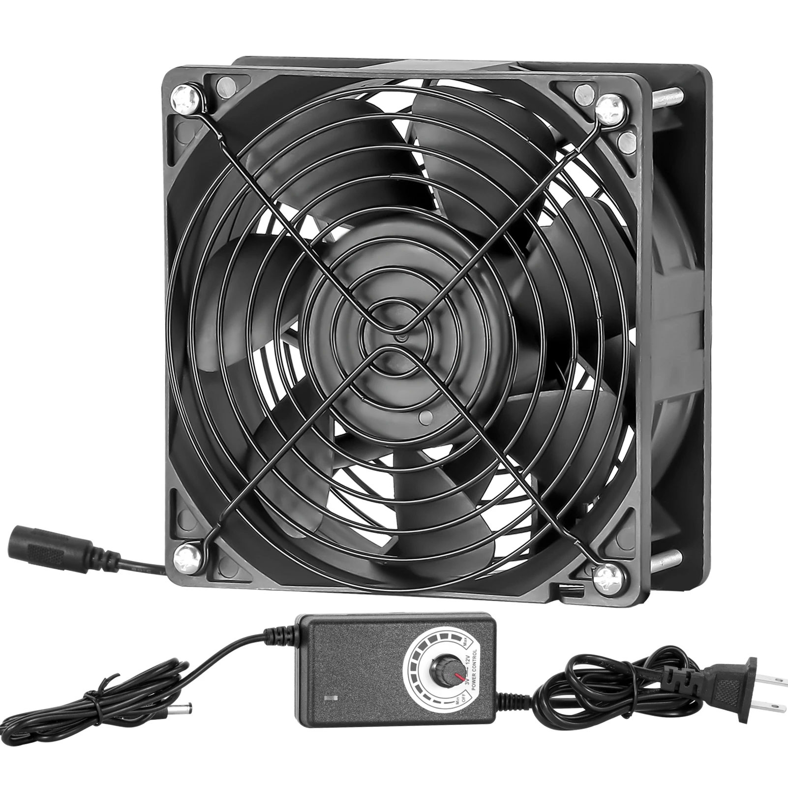Ventilador de Refrigeração com Controlador de Velocidade Btc Máquina Chassis Workstation Gabinete Radiador Servidor Fan 120 mm 4000rpm 12cm 12v 220v Case