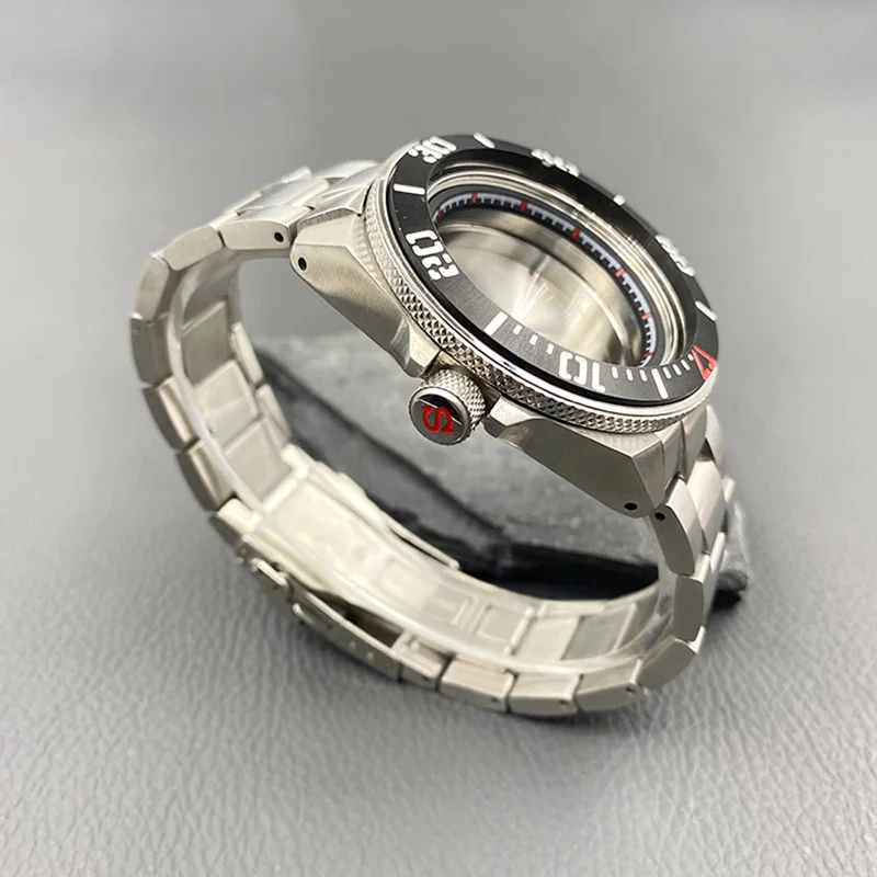 Mod Seiko Srpf Samurai King Series Seal Bottom Cover Per Nh35 Nh36 4R Japan Automatic Movement Watch Case E Set Di Bracciali