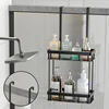 Over The Door Shower Caddy, Bathroom Storage Rack, Bathroom Hanging Shelf, Double Layer Shower Shelf, Bathroom Caddy Organizer 1