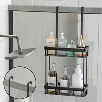 Over The Door Shower Caddy, Bathroom Storage Rack, Bathroom Hanging Shelf, Double Layer Shower Shelf, Bathroom Caddy Organizer 1