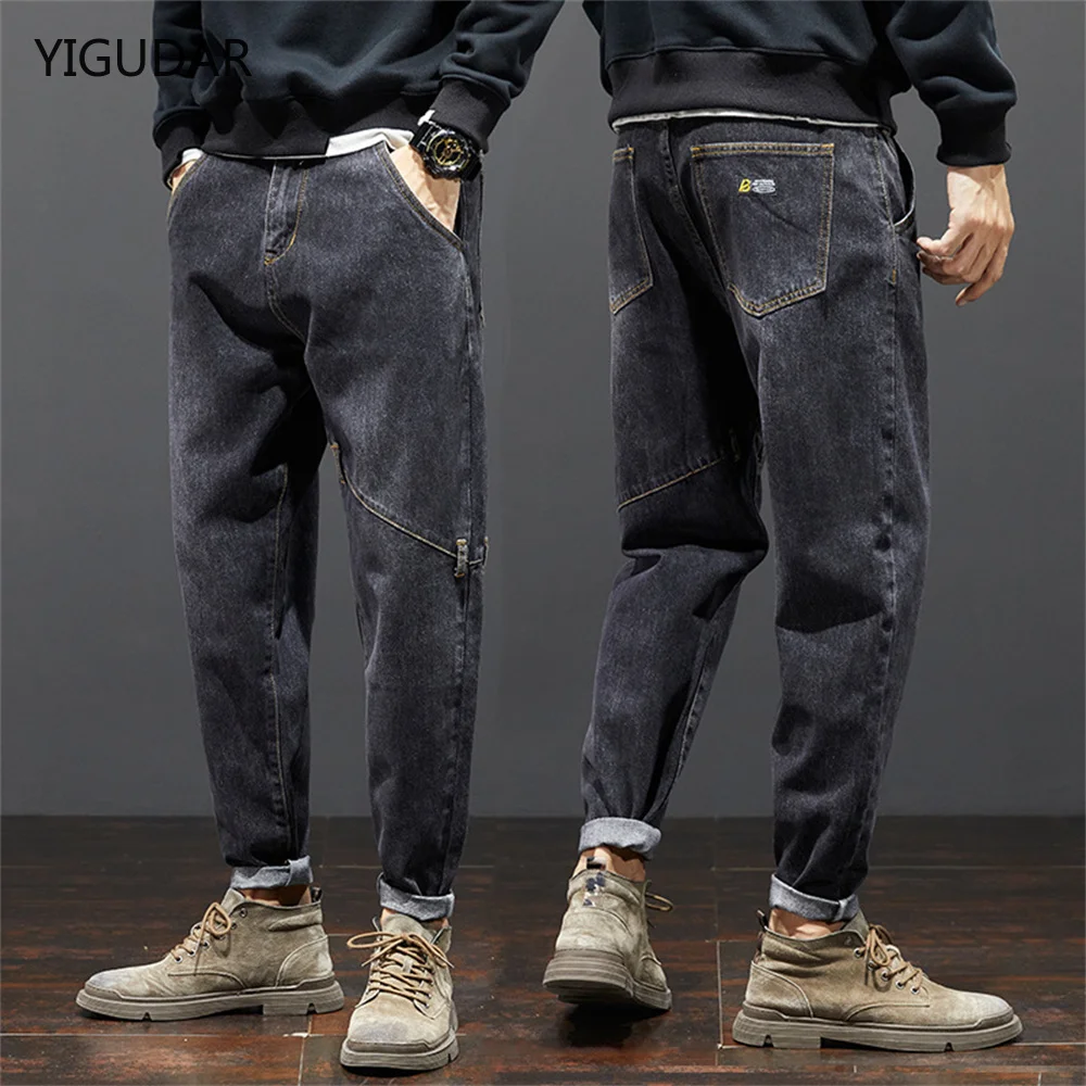 

Mens Skinny Ripped jeans Slim scarification Blue Denim Pencil Pants Street hip-hop denim trousers fashion cowboy clothing men