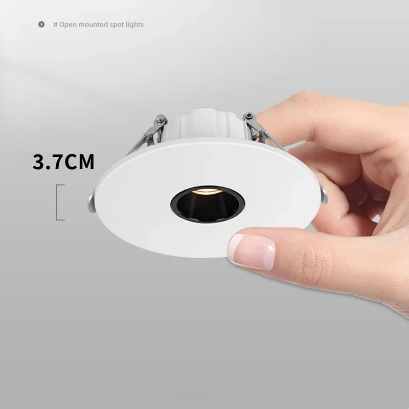 Description Picture 4 of itemled ultra-thin spot light small Angle 3°8°15° teahouse atmosphere wine cabinet anti-glare downlight, a beam of light museum 3W5W