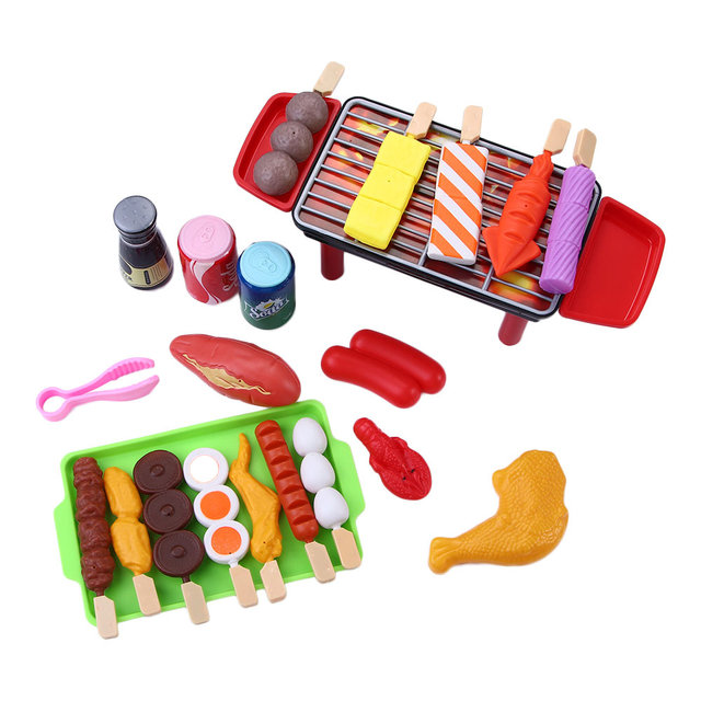 Simulation Barbecue Food Set for Baby Pretend Play Kitchen Kids Toys Cookware Role Play Educational Gift Toys for Children
