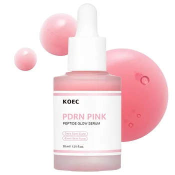30ml KOEC Rose PDRN Pink Peptide Glow Facial Serum Dark Spot Care Even Skin Tone Enhance Elasticity Smoothing Firming Adenosine 1