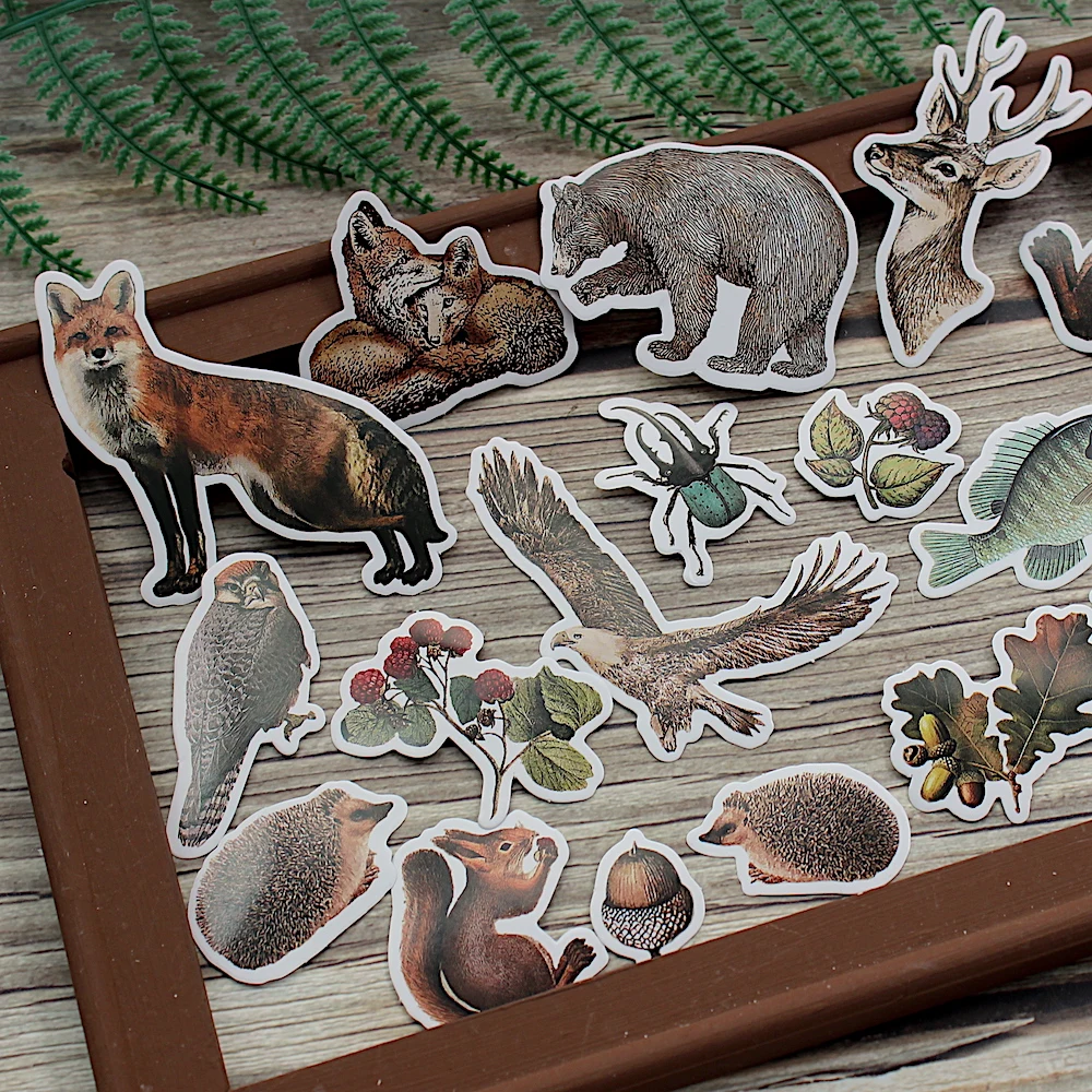 KSCRAFT 40pcs Vintage Stickers Die Cuts Sticker Collection Kit for Scrapbooking Planner/Card Making/Journaling Project