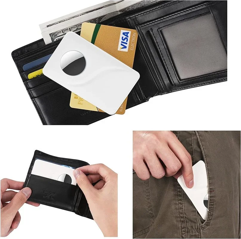 For Apple AirTags Case Wallet Tracker Card Protection for Airtag Tracker Case Anti-Lost Wallet Clip Air Tag Accessories key finder anti lost tracker anti lose tracker item locator anti lost locator key chain locator