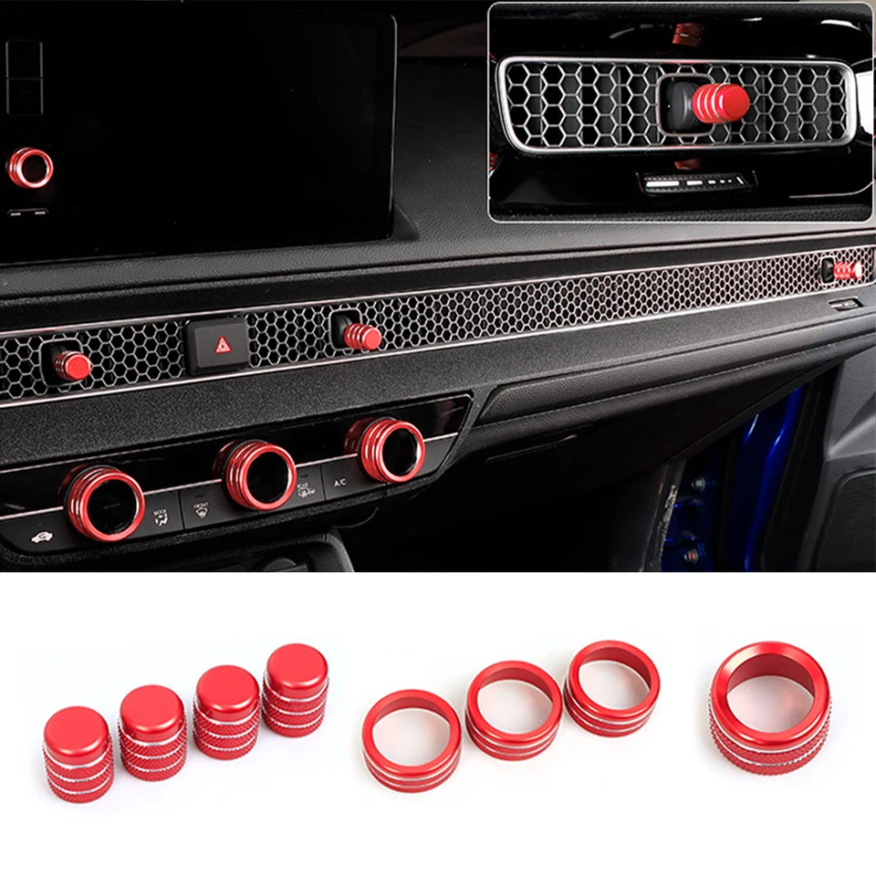 2PCS Car Decor Cerchio Trim Altoparlante In Alluminio Anodizzato Porta Auto Audio Altoparlante Anelli Trim per Honda Civic 2016 2017 2018 2019  34