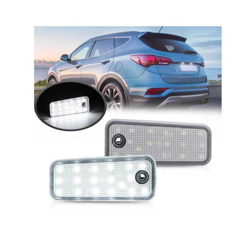 

2PCS Led License Number Plate Light Tag Lamp For 2013-2018 Hyundai Santa Fe DM Car Accessories