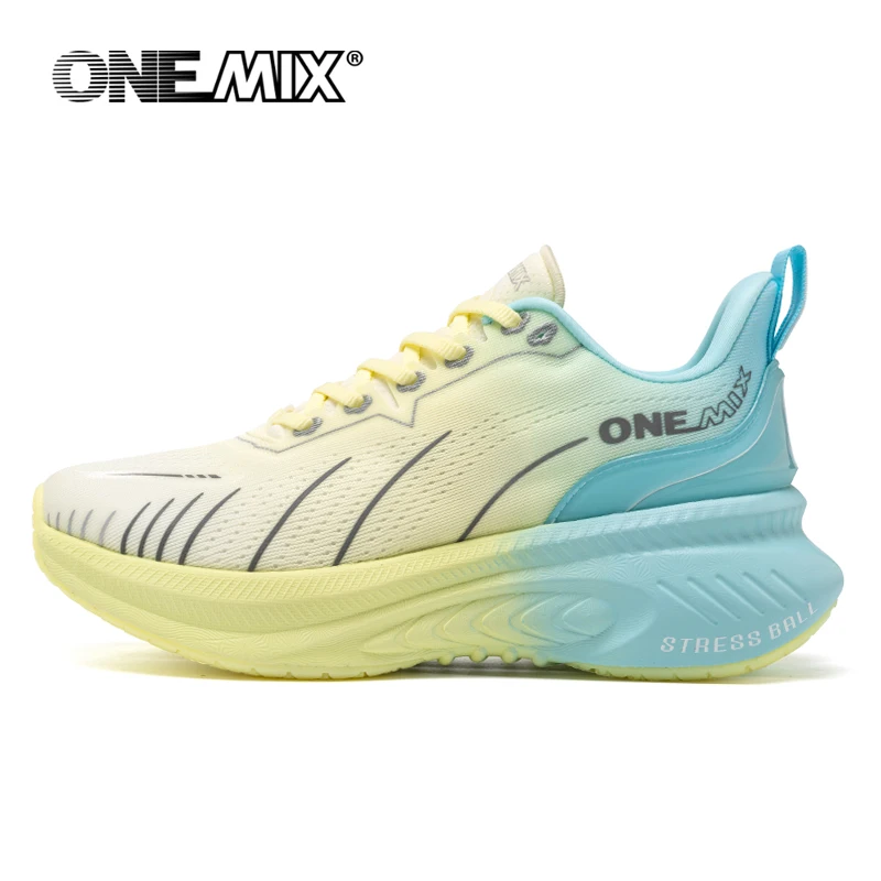 ONEMIX أحذية الجري البيضاء للطرق للرجال وسادة هوائية أحذية رياضية خارجية أحذية رياضية صيفية للركض أحذية نسائية