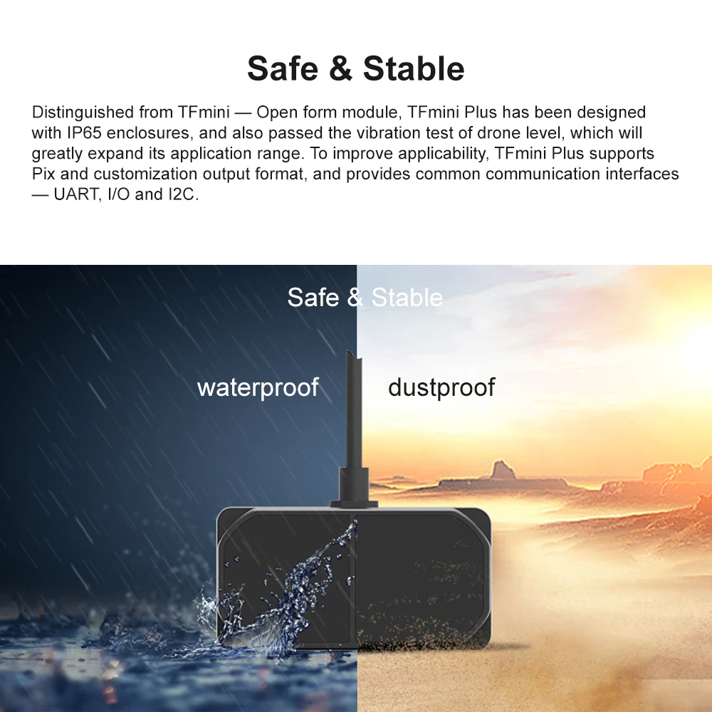 Benewake TFmini Plus IP65 Protected LiDAR Single-Point Ranging Module 0.1-12M Me