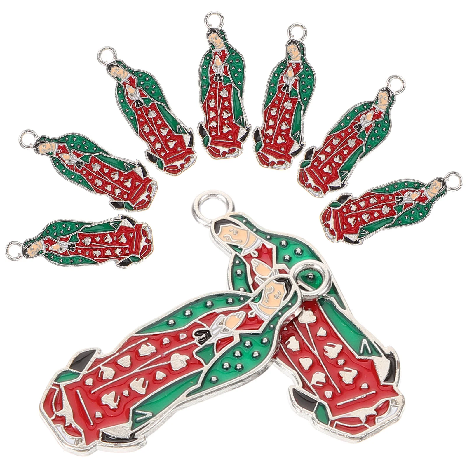 

10 Pcs Jewelry Our Lady Pendant Charms for Bracelet Making Virgin Mary Jewelries Alloy Necklace Small DIY Craft Mother