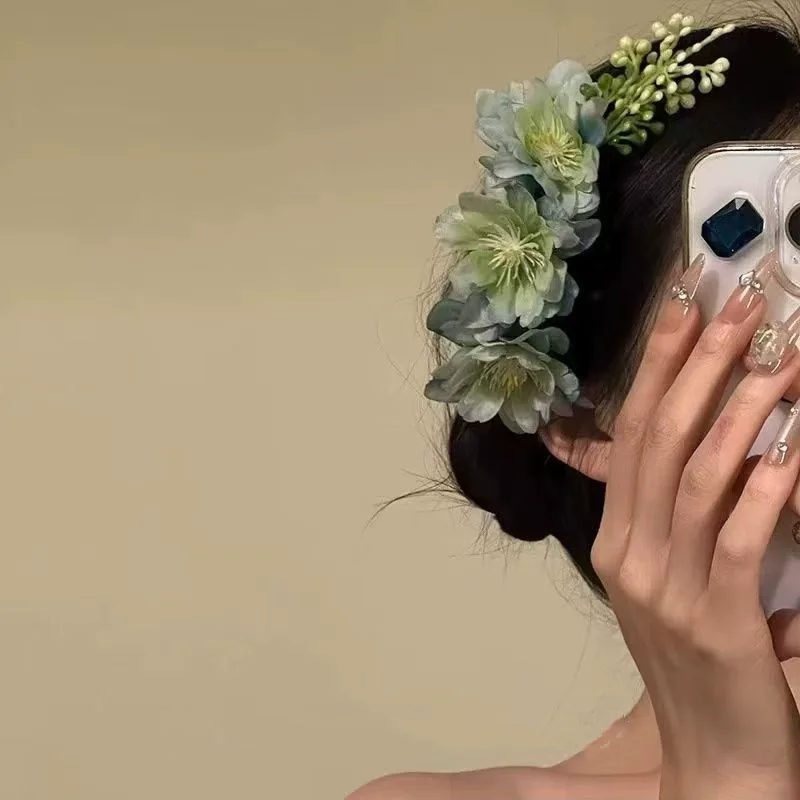 Süße Bräute Hochzeit Blumen Haarkamm Frauen Gelb Rosa Blume Haarnadel Brautjungfer Kopfschmuck Haarkämme Mädchen Blumen Haarspange – Detail 8