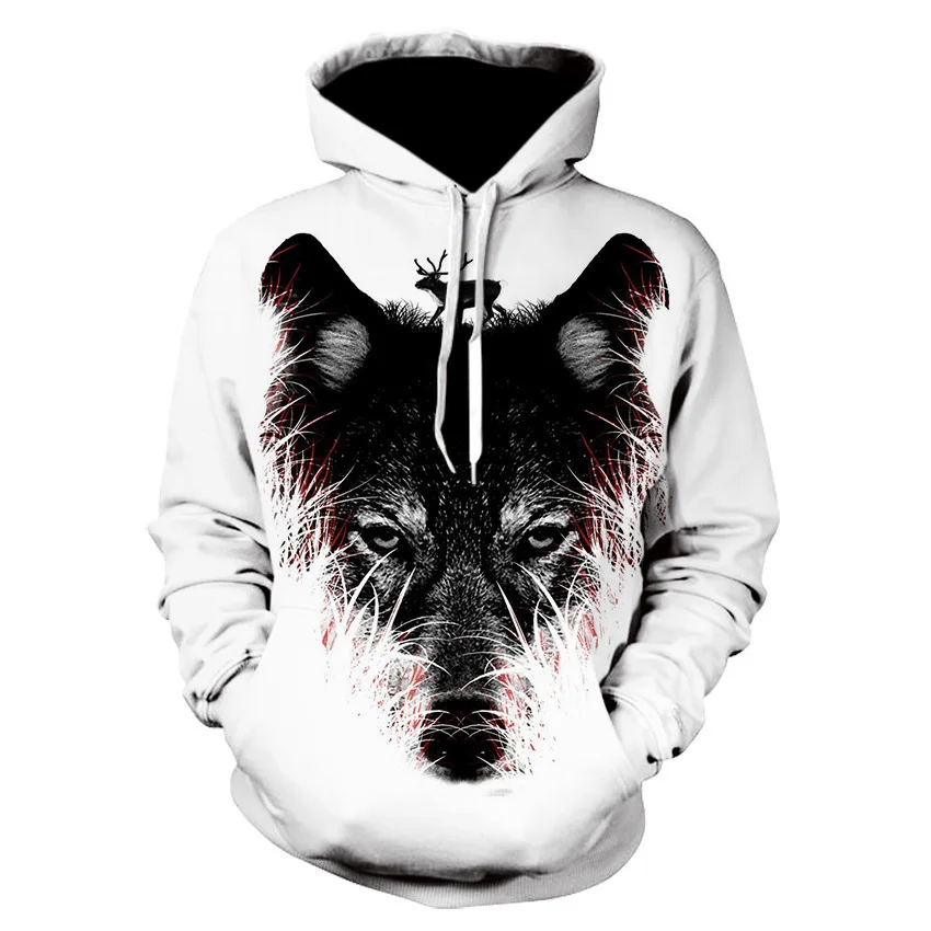 

Hooded Pullover Women Men's Loose Couple Hoodie Pocket Casual 3D Digital Printing Sweatshirts Harajuku
