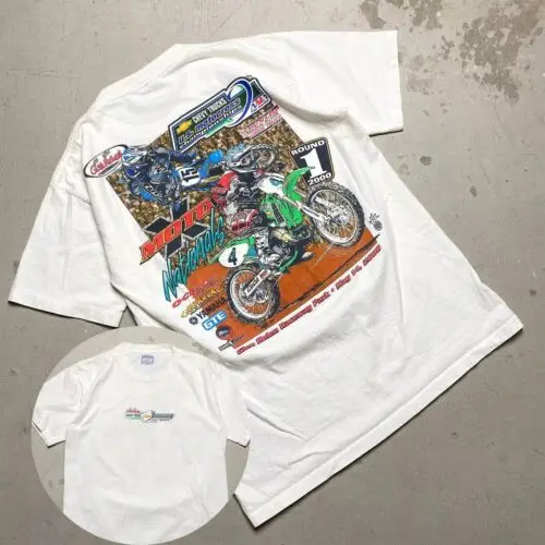 تي شيرت Sinisalo ذو إبرة واحدة بتصميم عتيق NOS Ret...