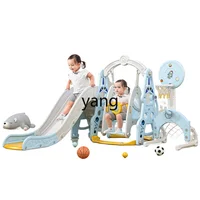 CX Children Slide 3 to 10 Years Old Home Indoor Projection Basketball Hoop Slide Swing Three-in-One 1