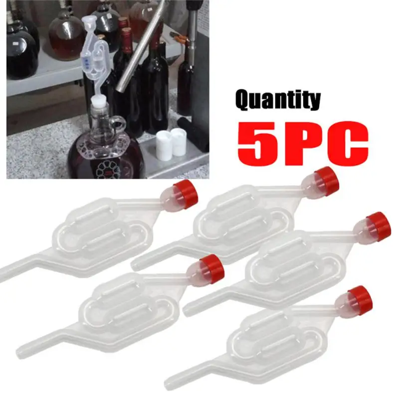One-way Wine AirLock Beer Brewing Fermentation Check Valve Plastic Air Lock Water Seal Winemaking Exhaust Valve Fermenter Home