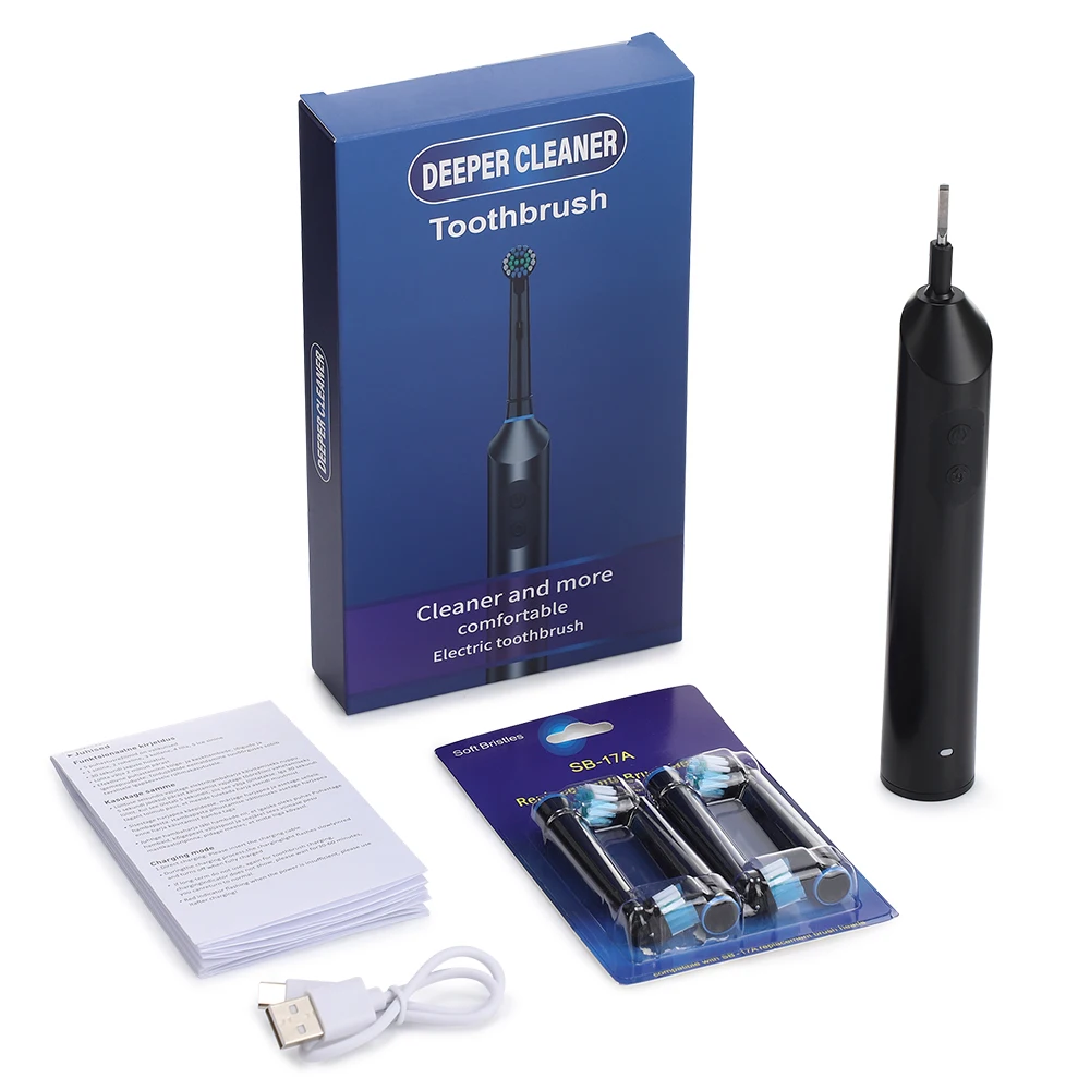 Advanced Waterproof Rotating Electric Toothbrush with Multiple Modes and Long-lasting Battery