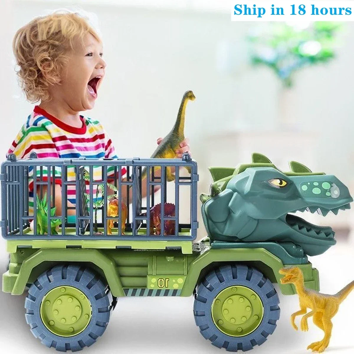New Style Dinosaurs Transport Car Dinosaur Carrier Truck Toy Indominus Rex Jurassic World Dinosaurs Toy Christmas Gifts for Kids