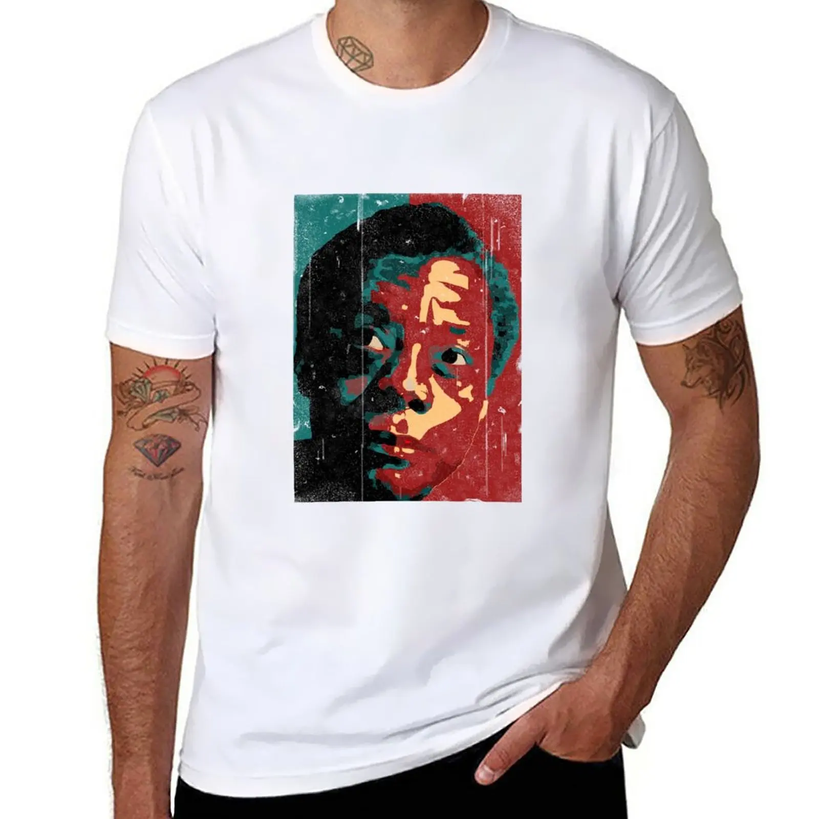 

New James Baldwin artwork T-Shirt anime custom t shirts design your own plain t-shirt Men's cotton t-shirt