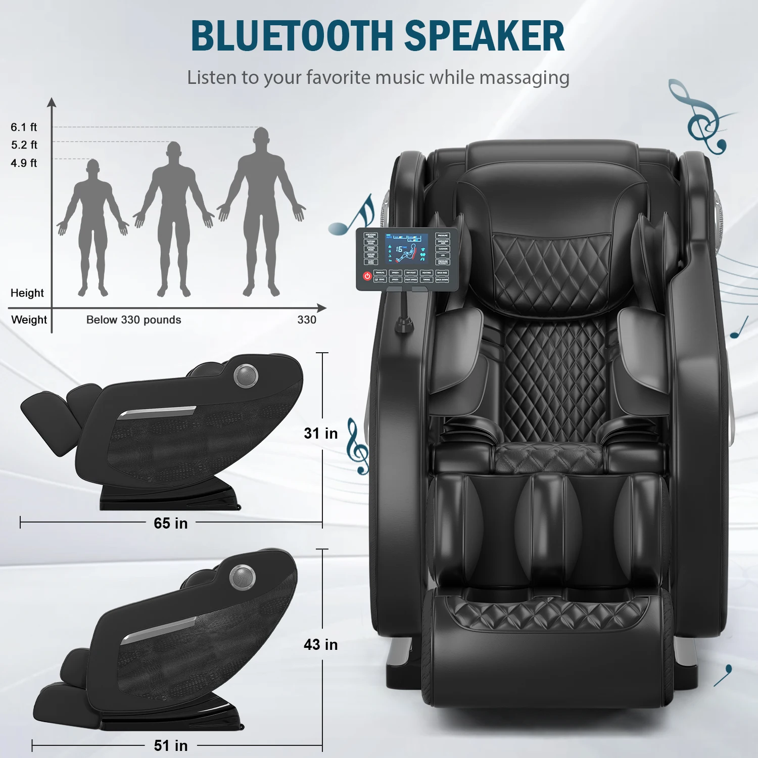 400Lbs 7ft Professional Full Body Electric Shared Massager Chair Multifunctional 4d Massage Chair Zero Gravity Massage Furniture