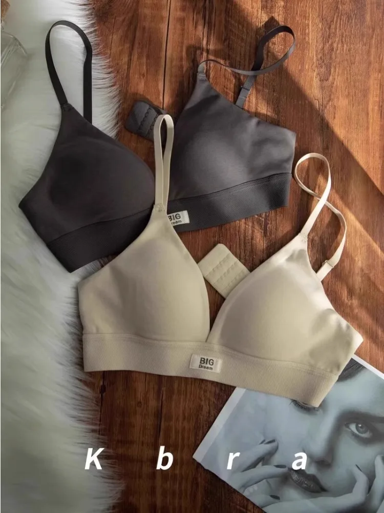 MOYISU Wholesale French Lady Triangle Cup Lingerie for Women No Underwire Comfort Anti-sag Small Bra Cover No Trace Summer Thin 1