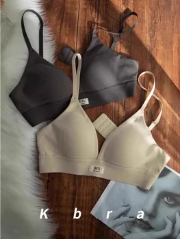MOYISU Wholesale French Lady Triangle Cup Lingerie for Women No Underwire Comfort Anti-sag Small Bra Cover No Trace Summer Thin 1