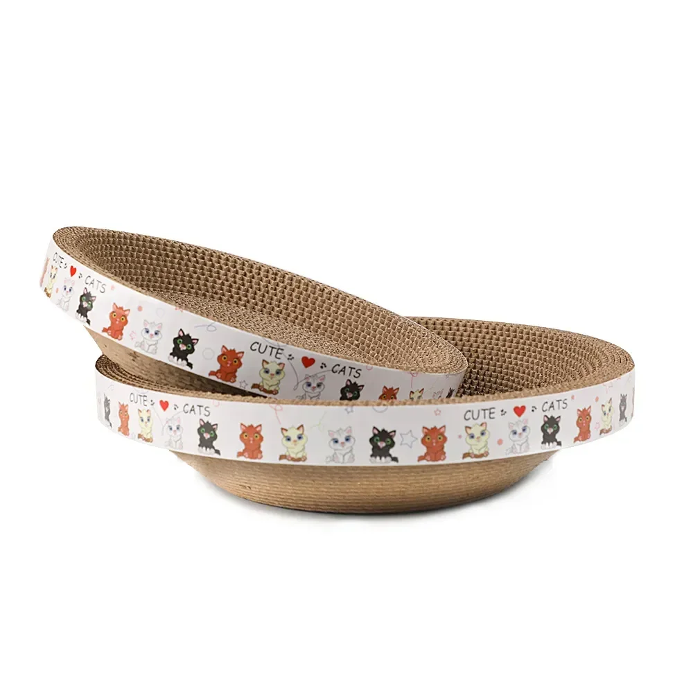 

Round Board Durable Scratcher Wear-resistant Mat Toy Stretching for Bowl Scratching Cat Body Home Shape