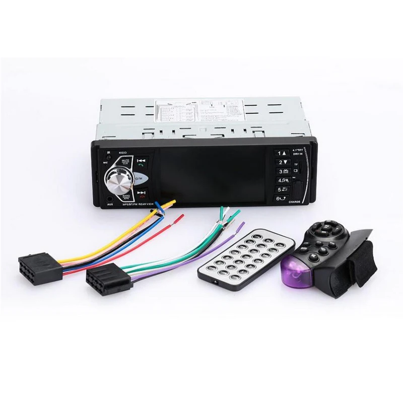 1 din 4022d auto áudio rádio cassete