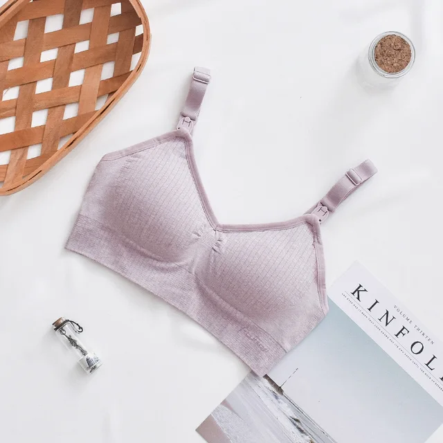 Breastfeeding bra pregnant women underwear maternity nursing bra maternity clothes Pink