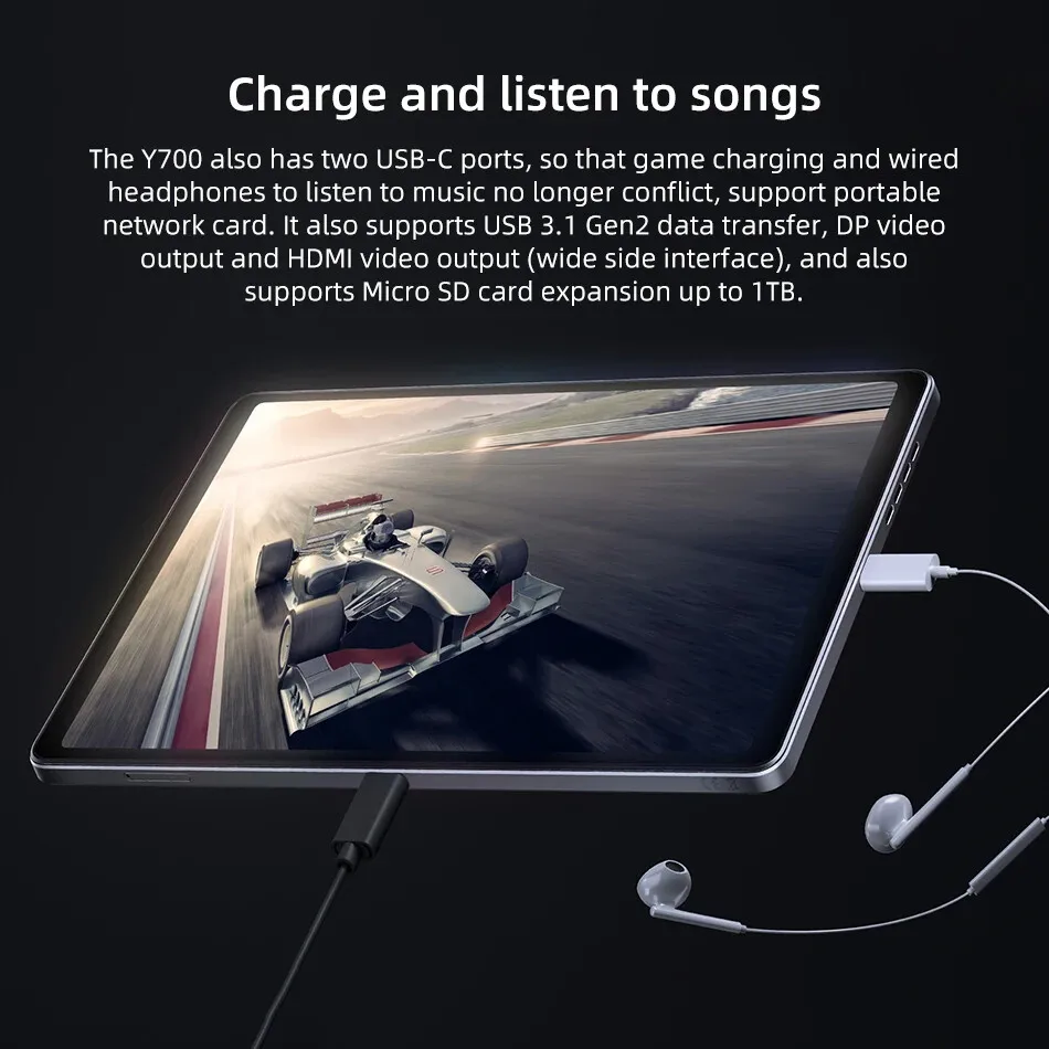 Lenovo LEGION Y700 2023 Gaming Tablet 8.8 Inch Snapdragon 8+ Original 16G+512G 12G+256G Android WIFI Dual-type-C Interface 5