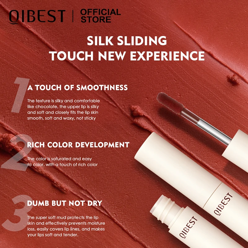 Lip Gloss Nude Matte Liquid Lipstick Waterproof Long Lasting Women Lip Tint Chocolate Velvet Glaze Cosmetics lip gloss,lip makeup,lip glaze,lip tint