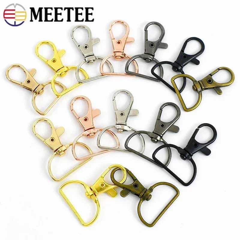 10/30/50Pcs 20mm/25mm 금속 랍스터 Clasps 가방 스트랩 회전 트리거 버클 DIY 클립 스냅 후크 웨빙 걸이 키 체인 후크