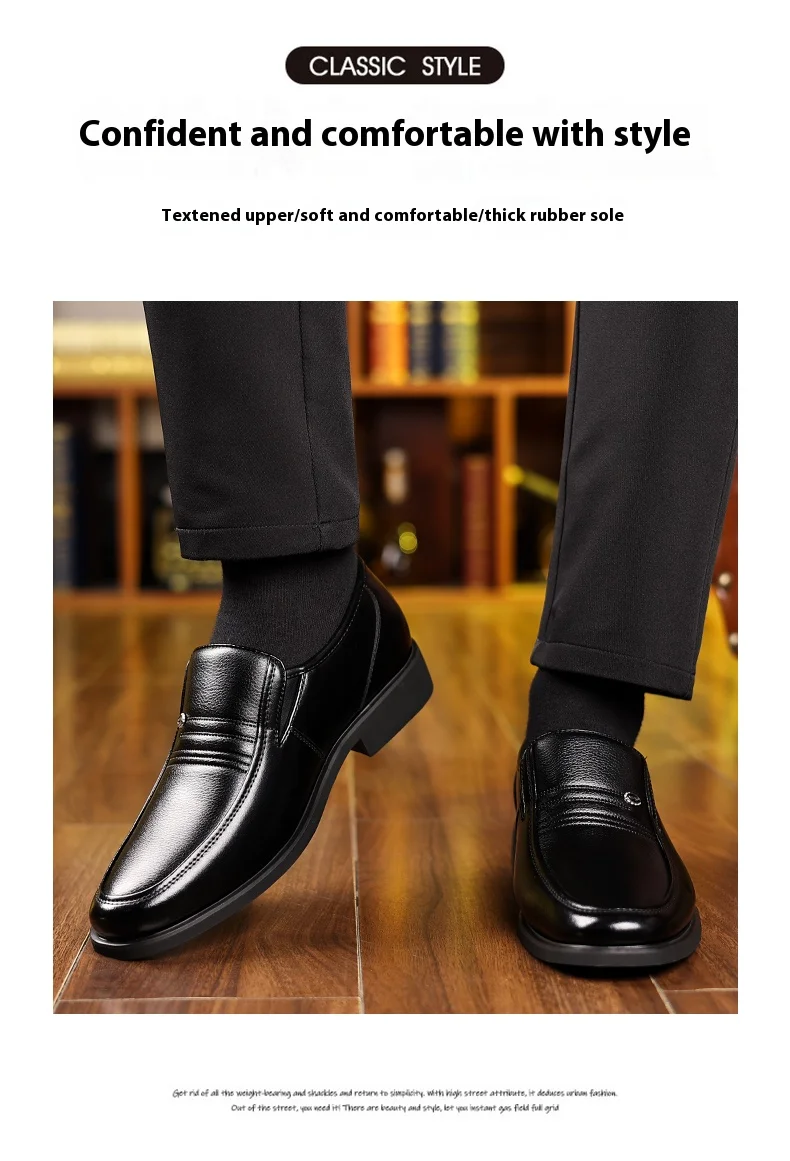 Atmungsaktive, ausgehöhlte Herren-Lederschuhe mit Aufzugskleidung, Frühling und Sommer, 6 cm Höhe erhöhen, Business-Slip-On, formelle Büroschuhe – Detail 19