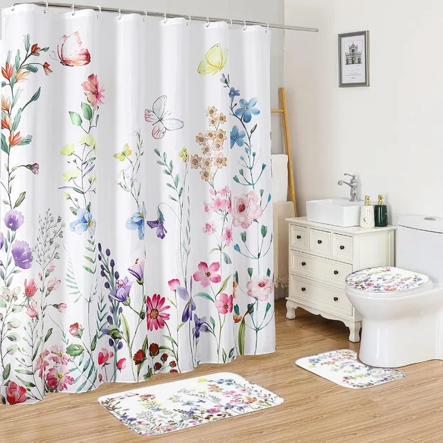 4-piece shower curtain sets 1
