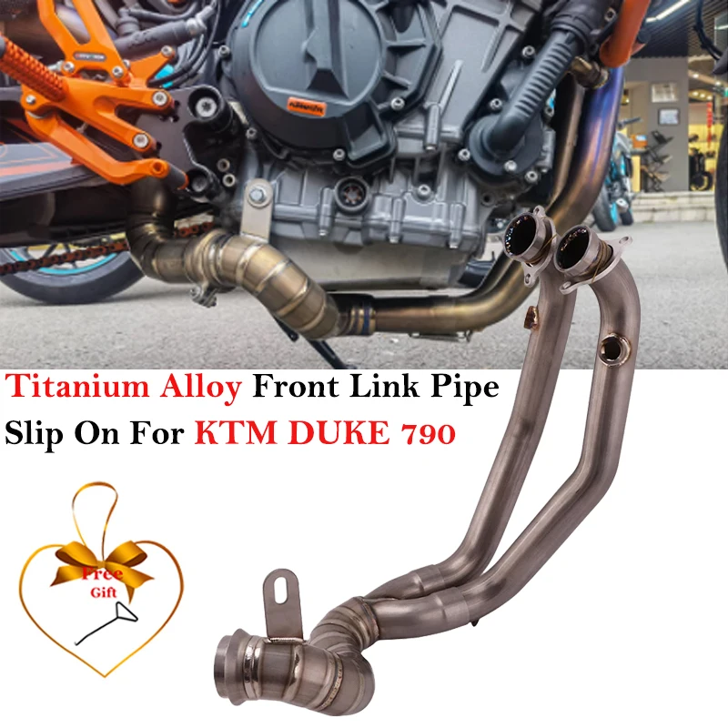 Titanium Alloy Header Motorcycle Exhaust Front Link Pipe Collector
