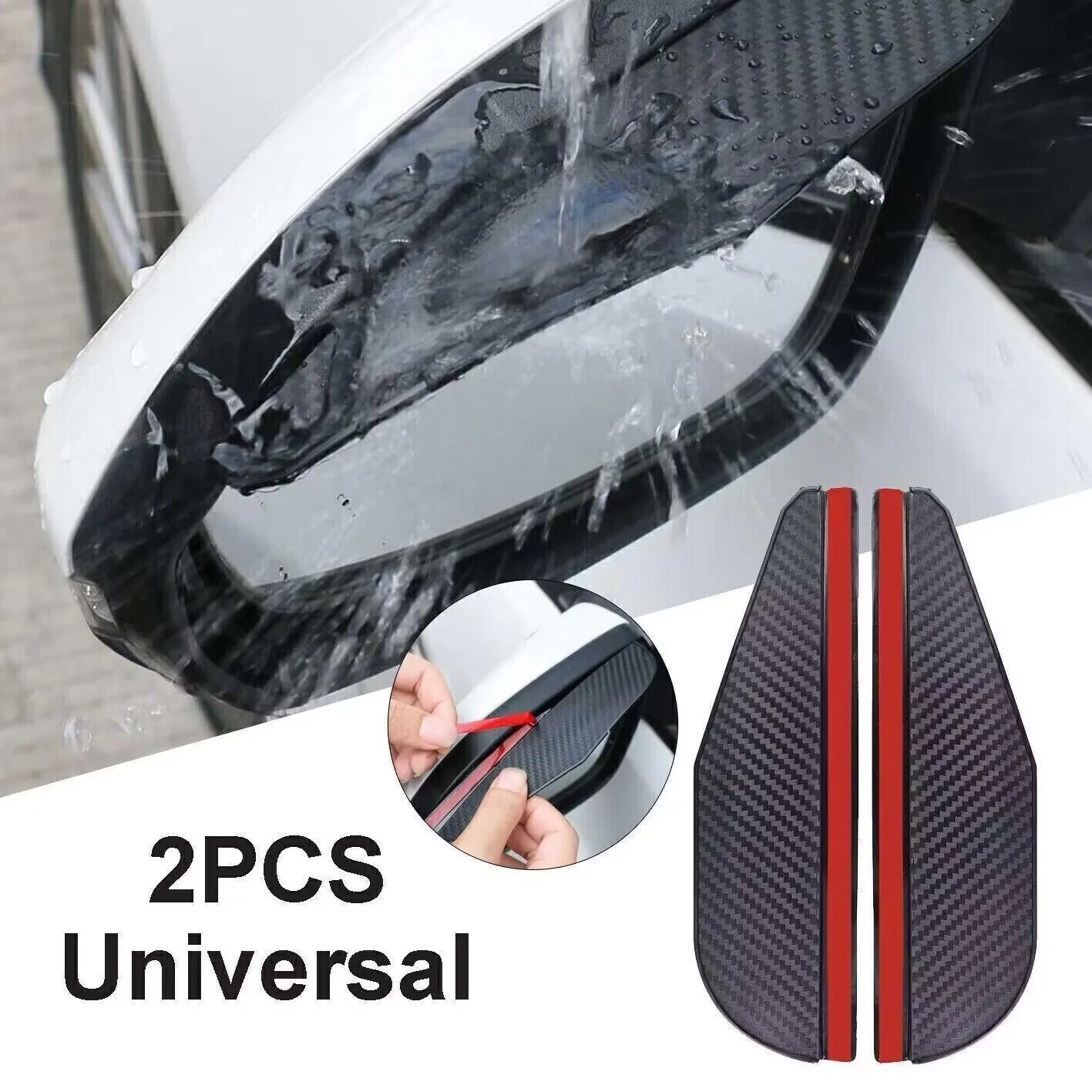 

2 шт., черный козырек от дождя для автомобильного зеркала заднего вида