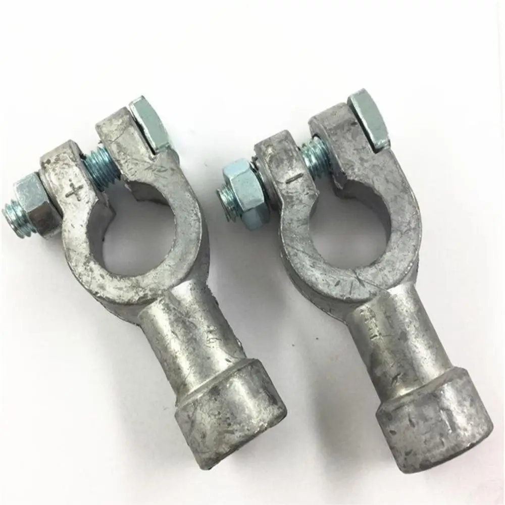 Lead Battery Post Adapter 1Pair Lead Battery Post Adapter Silver Battery Terminal Side Post for Car