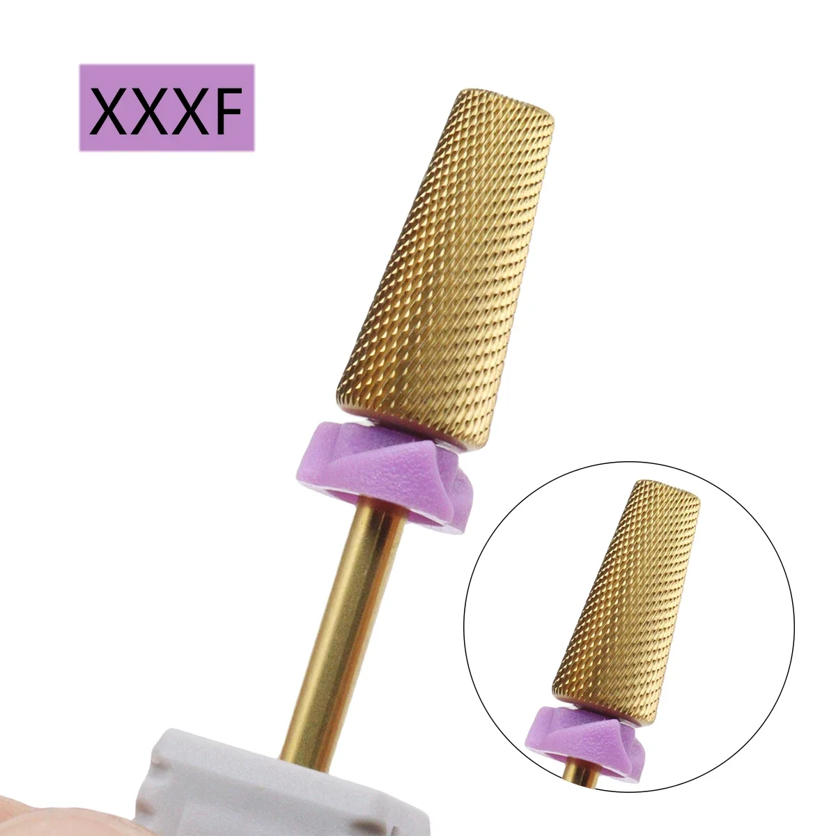 

XXXF Multifunctional 5in1 Titanium Tapered Safety Carbide Nail Drill Bits With Cut Drills Carbide Milling Cutter Remove Gel